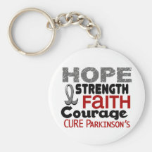 Parkinson’s Disease HOPE 3 Keychain