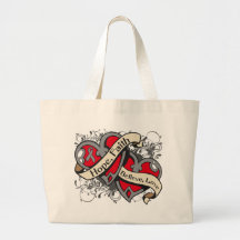 Parkinson’s Disease Hope Faith Dual Hearts Canvas Bag