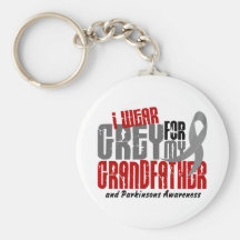 Parkinson’s Disease I WEAR GREY FOR MY GRANDFATHER Keychain