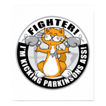 Parkinson's Disease Boxing Cat posters by fightcancertees Parkinson's Disease Boxing Cat posters