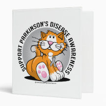 Parkinson's Disease Cat Vinyl Binders