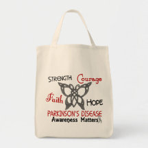 Parkinson's Disease Celtic Butterfly 3 Canvas Bag