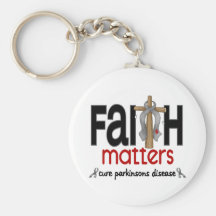 Parkinsons Disease Faith Matters Cross 1 Key Chains