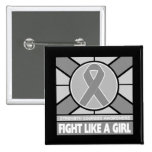 Parkinson's Disease Fight Like A Girl Flag buttons