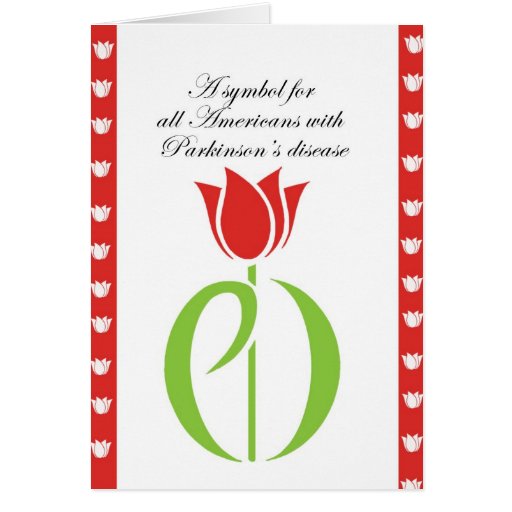 parkinson's disease, parkinsons disease, tulip, pd card Zazzle