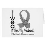 Parkinsons Disease Ribbon For My Husband Greeting Cards