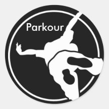 Parkour. Round Sticker