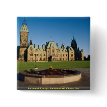 Parliament Buildings, Parliament Hill, Ottawa, Ont Pinback Buttons