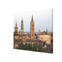 Parma city center; Battistero church on the Stretched Canvas Print