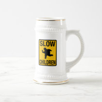 Parodia gorda de la placa de calle del niño de los tazas