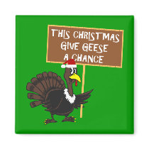 Parody give peace a chance fridge magnet