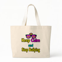 Parody Hipster  Keep Calm And Stop Bullying Canvas Bags