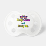 Parody Hipster Keep Calm And Study On Pacifier