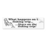 Parody: What Happens On The Fishing Trip Bumper Stickers