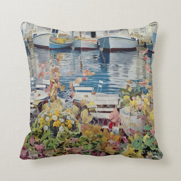 Paros 1985 throw pillows