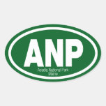 Parque nacional del Acadia Calcomania Oval Personalizadas