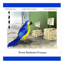 Parrot Bathroom Fixtures Fine Art Funny Posters posters