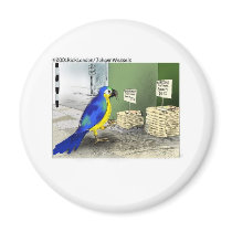 Parrot Bathroom Fixtures Funny Cartoon Gifts magnets by beardiethor123 Parrot Bathroom Fixtures Funny Cartoon Gifts magnets