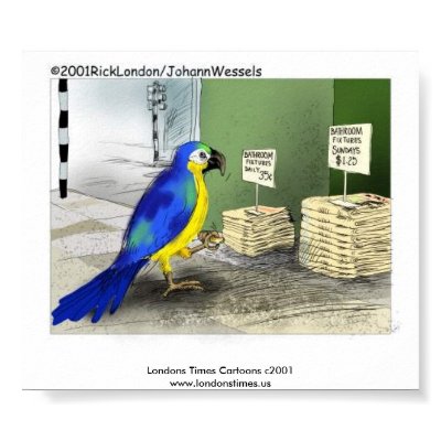 Parrot Bathroom Fixtures Poster by beardiethor123