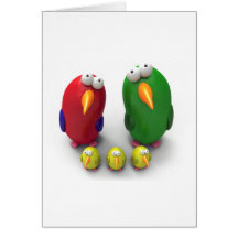 Parrot family card