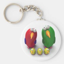 Parrot family keychains