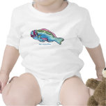 Parrot Fish Cute Cartoon Fish Infant Onesie t-shirts
