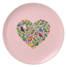 Parrot Heart Party Plates