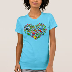 Parrot Heart Women's American Apparel Fine Jersey Short Sleeve T-Shirt