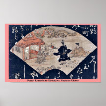 Parrot Komachi by Katsukawa, Shunsho Ukiyoe Print