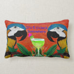 Parrot Tiki Bar Throw pillow pillows