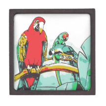 Parrot Trio Premium Trinket Box