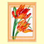 Parrot Tulip with Border invitations