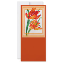 Parrot Tulip with Border Custom Rack Card
