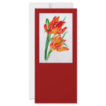 Parrot Tulips Customized Rack Card