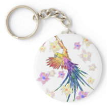 parrot with flowers
