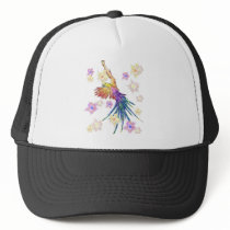 parrot with flowers