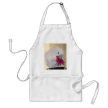Parrot with he loves me he loves me not apron