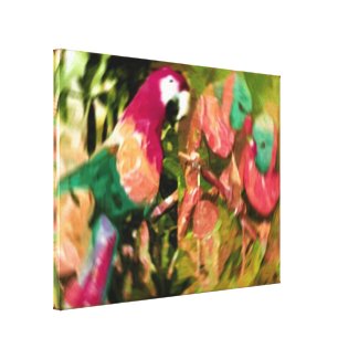 Parrots4 Stretched Canvas Print
