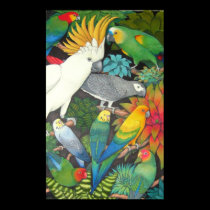 Parrots and Bromeliads posters