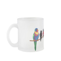 Parrots and finches coffee mugs