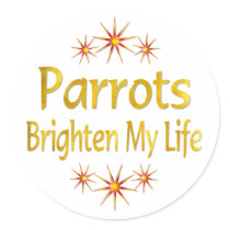 Parrots Brighten My Life stickers