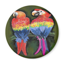 Parrots magnets by FunGraphix Parrots magnets