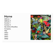 Parrots of the World II Profile Card Business Card Template