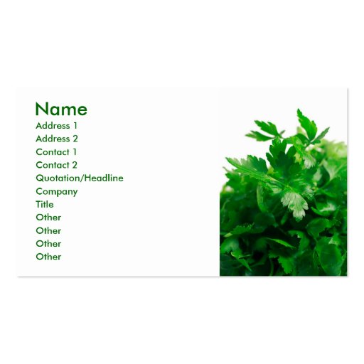 Parsley Business Card Template