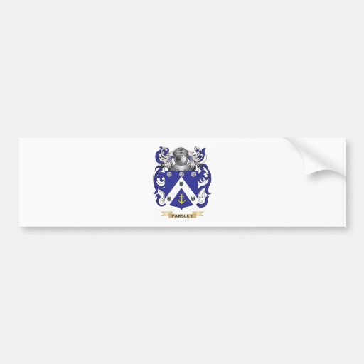 Parsley Coat of Arms (Family Crest) Bumper Stickers