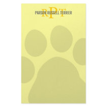 Parson Russell Terrier Breed Monogram Customized Stationery