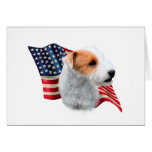 Parson Russell Terrier (broken) Flag Greeting Cards