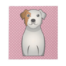 Parson Russell Terrier Cartoon Memo Pads