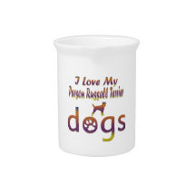 Parson Russell Terrier designs Beverage Pitcher