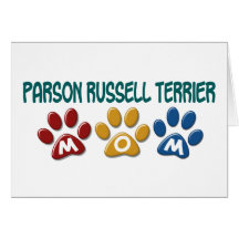 PARSON RUSSELL TERRIER Mom Paw Print 1 Card
